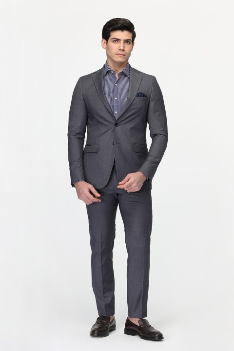 Slim Fit Suit Gray