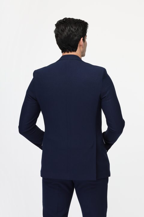 Slim Fit Suit Dark Blue - Image 5