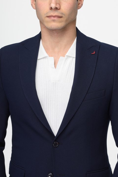 Slim Fit Suit Dark Blue - Image 2