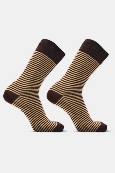 Striped Socks Brown