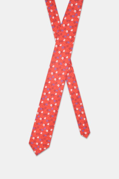 Jacquard Tie 7 cm Red - Image 2