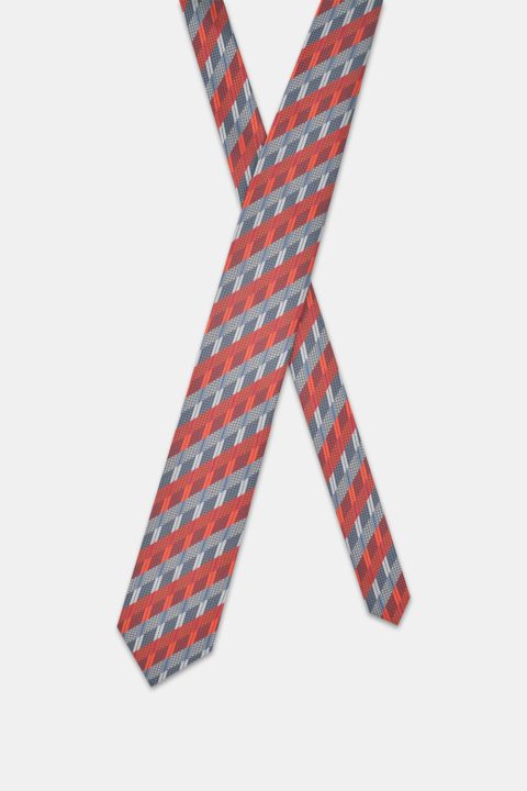 Stripe  Tie 7 cm Orange - Image 2