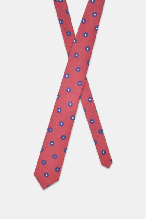 Jacquard Tie 7 cm Red - Image 2