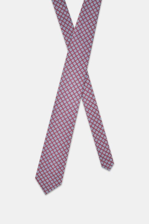 Jacquard Tie 7 cm Maroon - Image 2