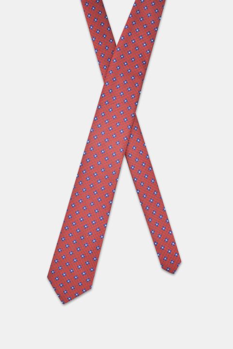 Jacquard Tie 7 cm Red - Image 2