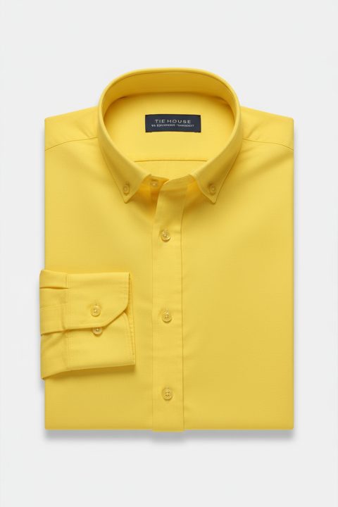 New Fit Shirt Oxford Yellow 100% Cotton