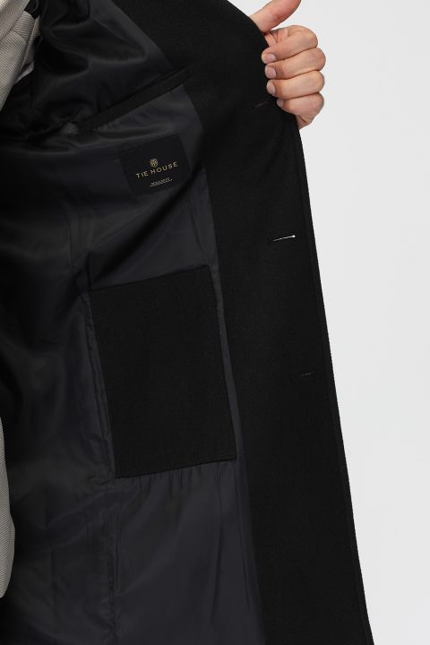 Regular Fit Coat Black - Image 7