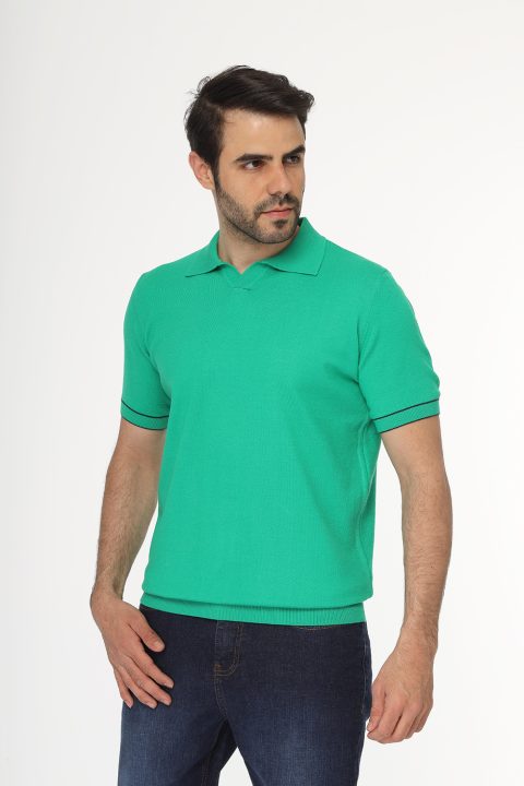 Polo Shirt Regular Fit Knitted Green