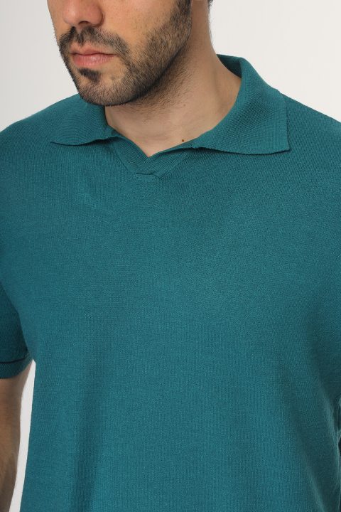 Polo Shirt Regular Fit Knitted Green - Image 2