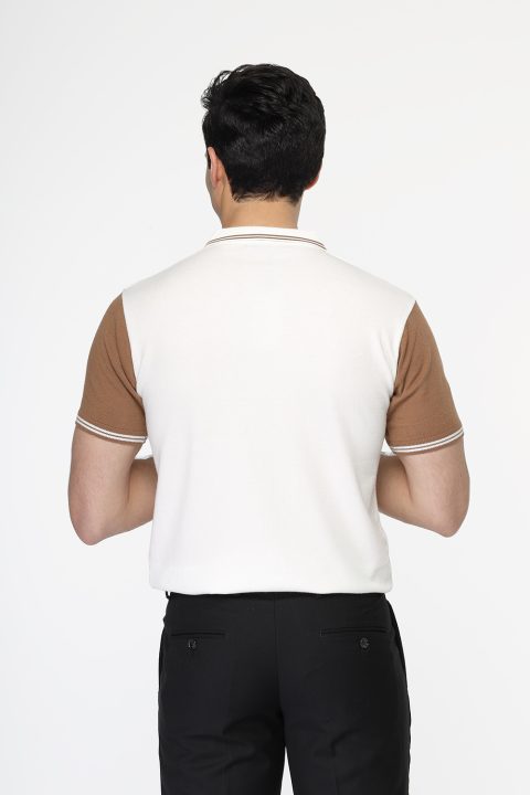 Polo Shirt Regular Fit Knitted Off White - Image 4