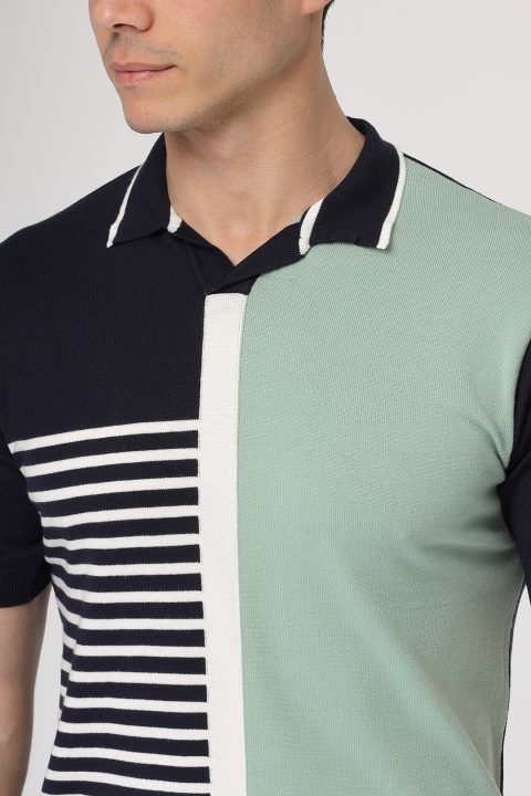 Polo Shirt Regular Fit Knitted Green - Image 2