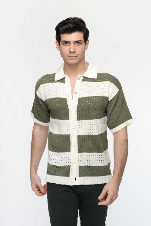 Polo Shirt Regular Fit Knitted Green