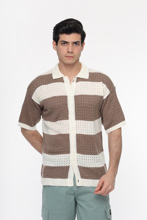 Polo Shirt Regular Fit Knitted Brown