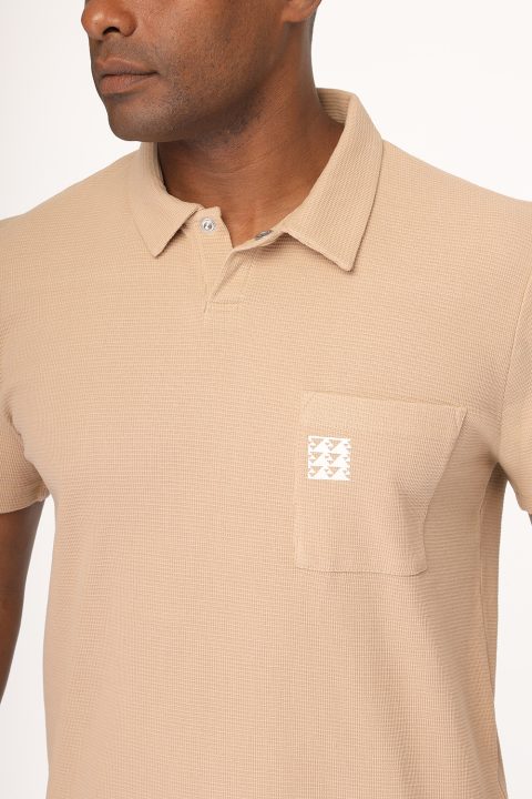 Polo Shirt Regular Fit Beige - Image 2