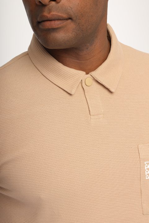 Polo Shirt Regular Fit Beige - Image 4