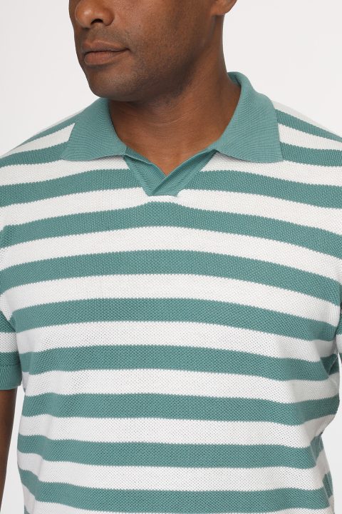 Polo Shirt Regular Fit Knitted Green - Image 2