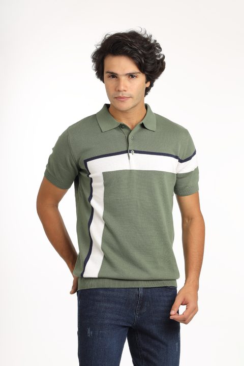 Polo Shirt Regular Fit Knitted Green