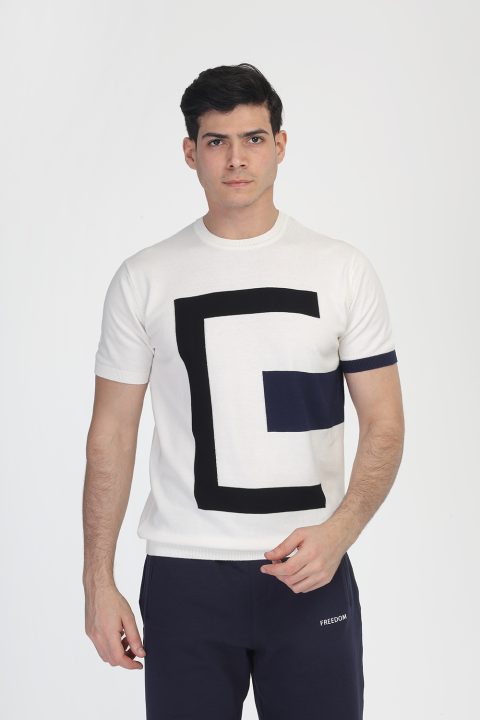 Regular Fit T-Shirt Knitted Off White