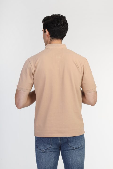 Polo Shirt Regular Fit Beige - Image 3