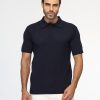 Polo Shirt Regular Fit Knitted Dark Blue