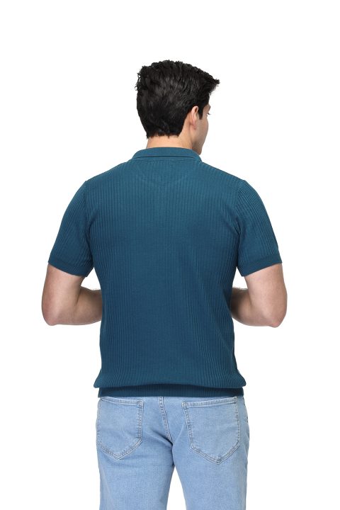 Polo Shirt Regular Fit Knitted Green - Image 3