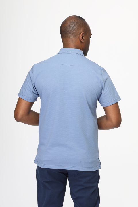 Polo Shirt Regular Fit Blue - Image 4