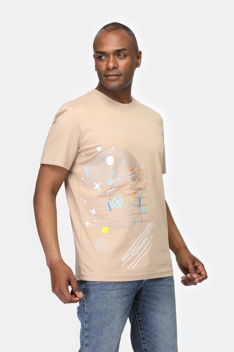 Regular Fit T-Shirt Beige - Image 3