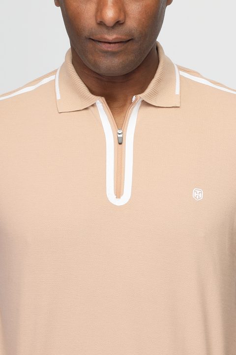 Polo Shirt Regular Fit Beige - Image 2