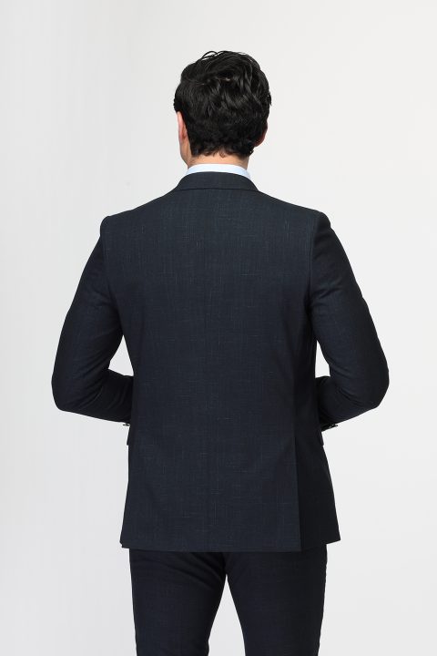 Slim Fit Suit Dark Blue - Image 5