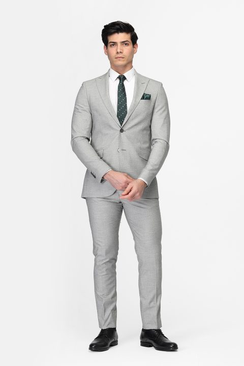 Slim Fit Suit Light Gray