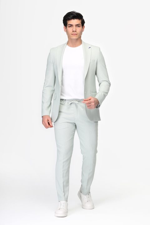 Slim Fit Suit Light Green