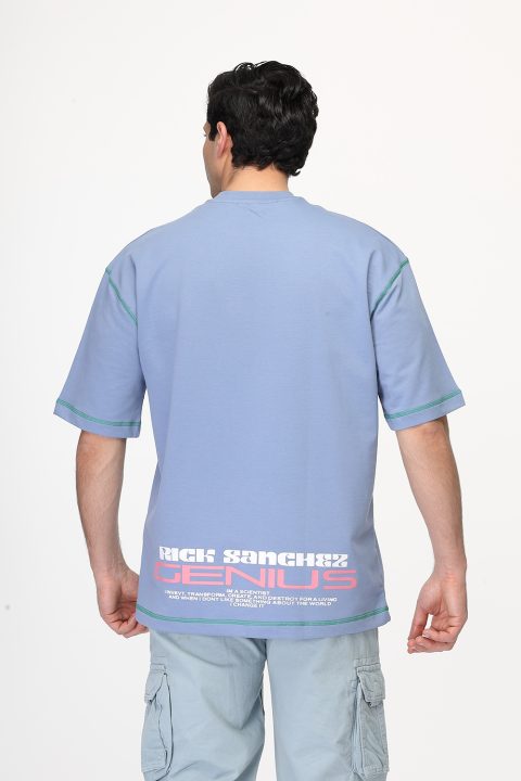 Over Size T-Shirt Blue - Image 3