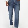Slim Straight Fit Trousers Jeans Blue