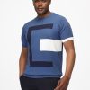 Regular Fit T-Shirt Knitted Blue