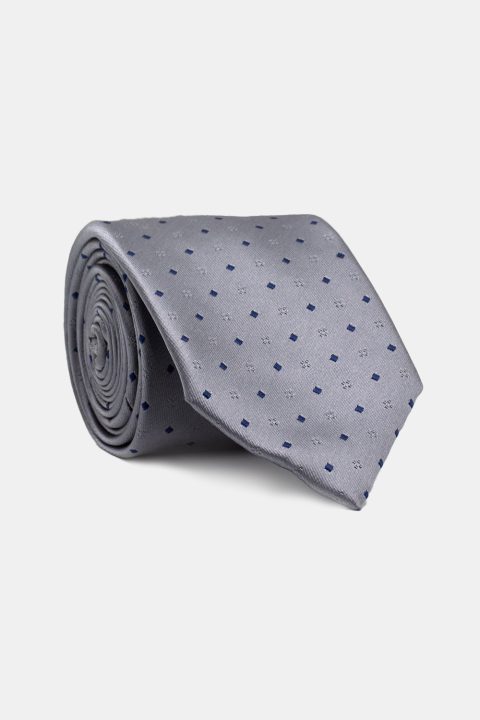 Jacquard Tie 7 cm Gray