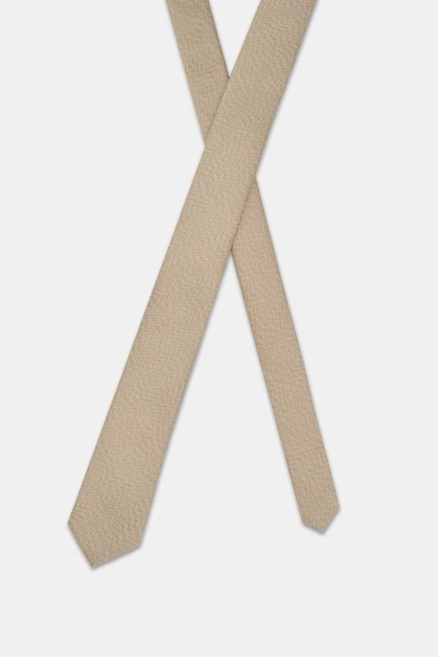 Jacquard Tie 6 cm Beige - Image 2