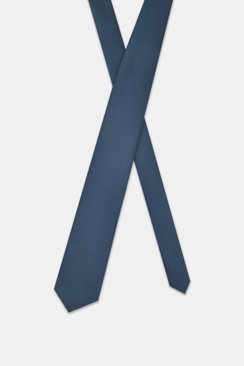 Jacquard Tie 7 cm Dark Blue - Image 2