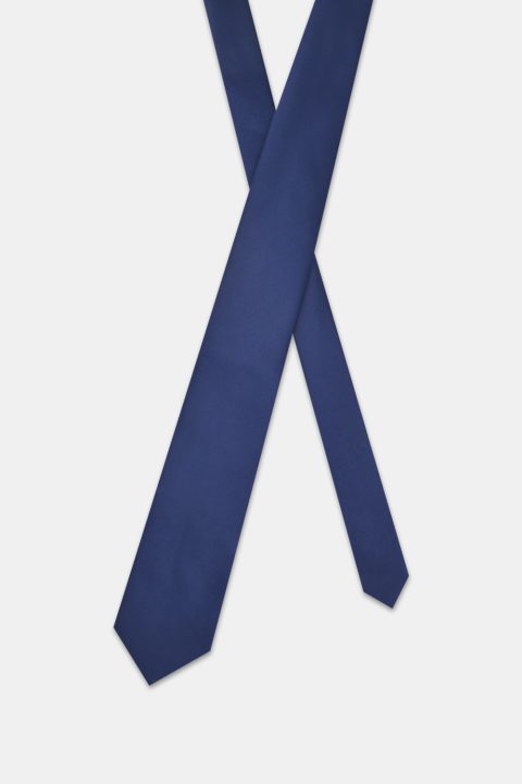 Jacquard Tie 7 cm Dark Blue - Image 2