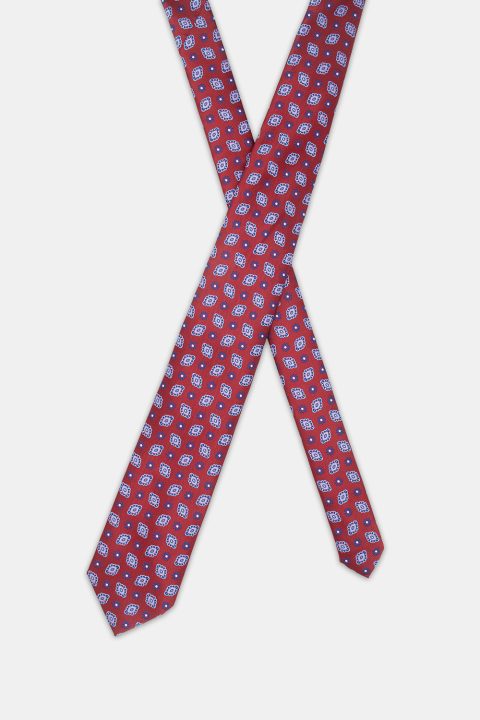 Jacquard Tie 7 cm Maroon - Image 2