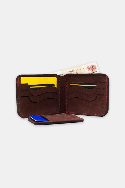 Plain Wallet Maroon - Image 2