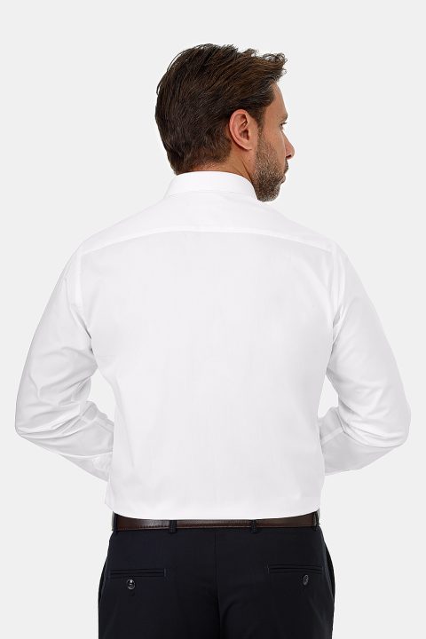 Classic Shirt Slim Fit 100% Cotton White - Image 2