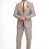 Skinny Fit Suit Beige