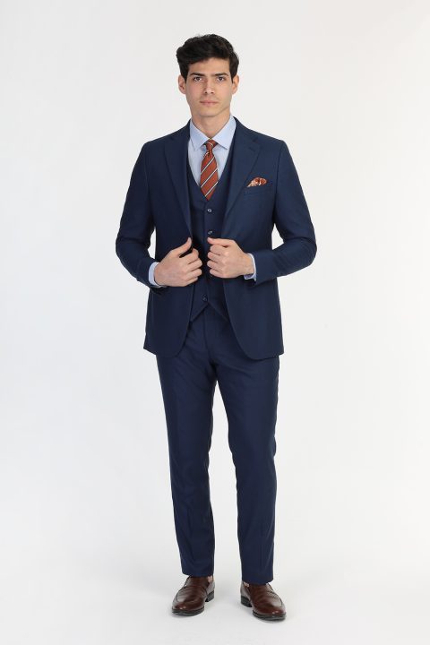 Slim Fit Suit Dark Blue