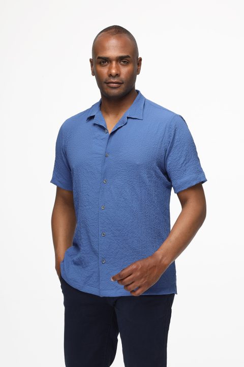 New Fit Shirt Half Blue