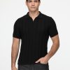 Polo Shirt Regular Fit Knitted Black