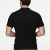 Polo Shirt Regular Fit Knitted Black - Image 3