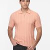 Polo Shirt Regular Fit Knitted Orange