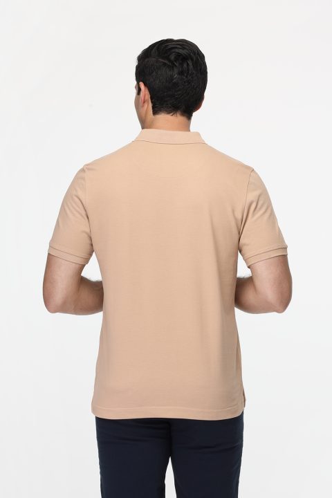 Polo Shirt Regular Fit Beige - Image 3