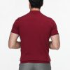Polo Shirt Regular Fit Knitted Maroon - Image 4