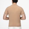 Polo Shirt Regular Fit Knitted Beige - Image 4